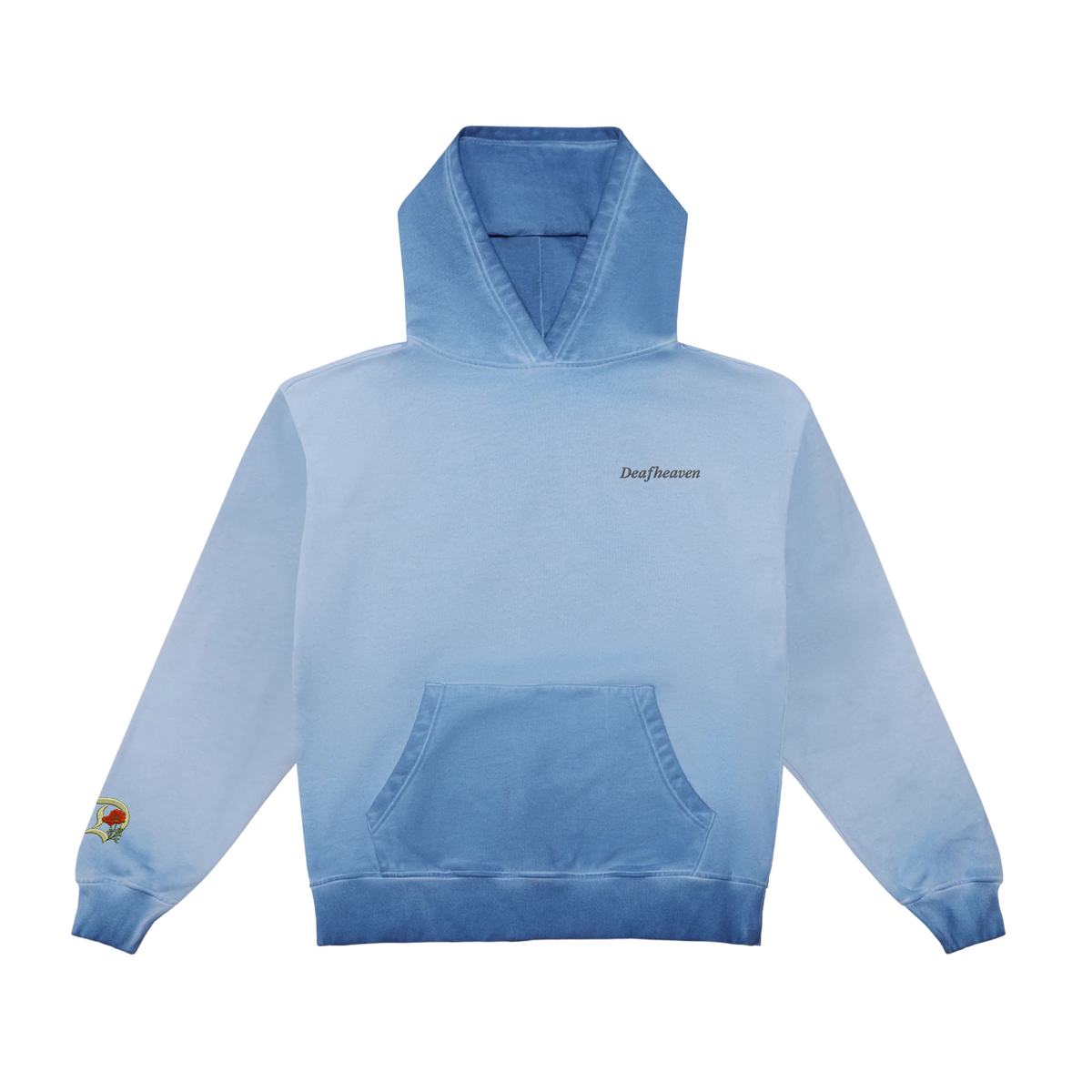 Embroidered Blue Hoodie